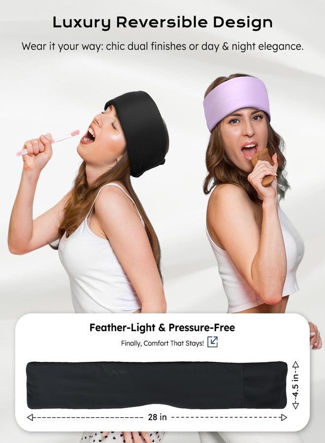 ProCIV Dual-Sided Sleep Mask for Side Sleepers, Soundless Velcro, Bamboo Fiber & Milk Silk Eye Mask, Zero Pressure Sleeping Mask for Women & Men, Eye Relief Blindfold for Nap, Travel Essentials, Black - Image 5